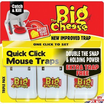 The Big Cheese Quick Click Mouse Trap - 3 PACK