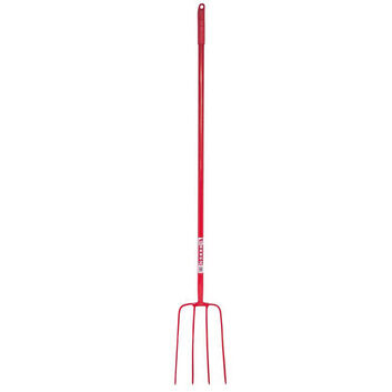 Red Gorilla Tubular Manure Fork 4 Prong 48" Long Shaft