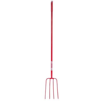 Red Gorilla Tubular Manure Fork 4 Prong 48" Long Shaft