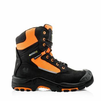 Buckler Boots Buckz Viz Safety Lace/Zip Boot - Black/Orange