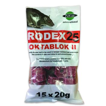 Pelgar Rodex 25 Oktablok II Rat/Mice Bait