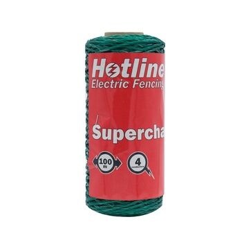 Hotline 4 Strand Green Supercharge Wire - 100m