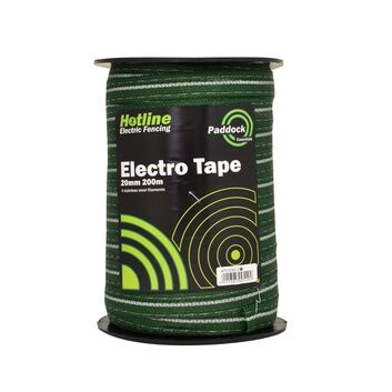 Hotline Green Paddock Tape - 20mm x 200m