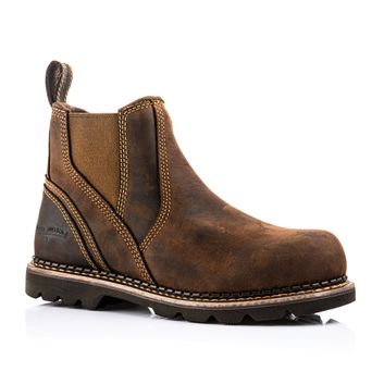 Buckler Buckbootz Hard as Nails Safety Dealer Boots (Waxed Brown Crazy Horse)