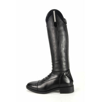 Brogini Como Piccino Patent Top Black Riding Boots