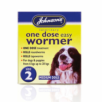 Johnson's Veterinary Easy Wormer One Dose For Dogs Size Two