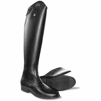 Mark Todd Long Leather Field Boots Slim Black