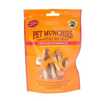 Pet Munchies Chicken &amp; Rawhide Dumbbells