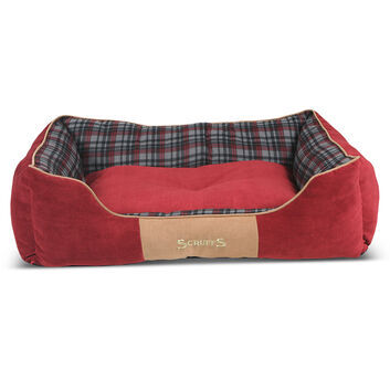 Scruffs Highland Box Dog Bed Red