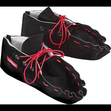 Heiniger Suede Leather Shearing Moccasins Black