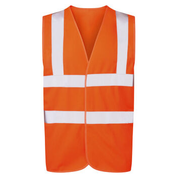 Ultimate Clothing Company 4-Band Safety Waistcoat Hi Vis Orange