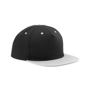 Beechfield  5 Panel Contrast Snapback Black/ Grey