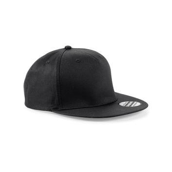 Beechfield  5 panel Snapback Rapper Cap Black