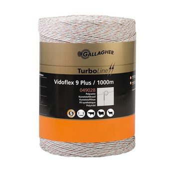 Gallagher Vidoflex 9 TurboLine Plus Polywire White