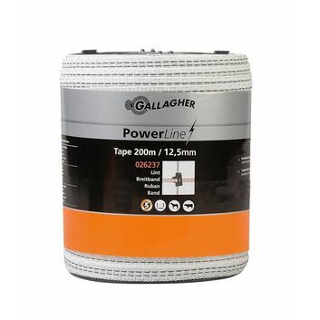 Gallagher PowerLine Tape 12.5mm 200m White