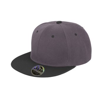 Result Core Bronx Original Flat Peak Snap Back Dual Colour Cap Heather Grey/Black