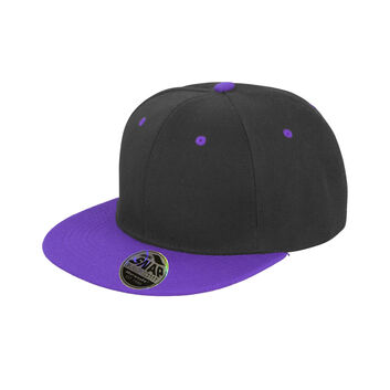 Result Core Bronx Original Flat Peak Snap Back Dual Colour Cap Black/Purple