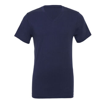 Bella Canvas Unisex Jersey Short Sleeve V-Neck Tee Navy Blue