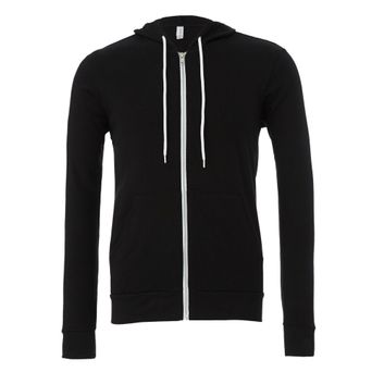 Bella Canvas Unisex Sponge Fleece Full-Zip Hoodie Black