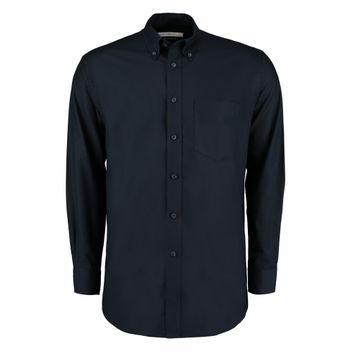 Kustom Kit Classic Fit Long Sleeve Workwear Oxford Shirt French Navy