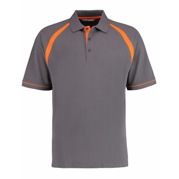 Kustom Kit Classic Fit Oak Hill Polo Charcoal/Orange