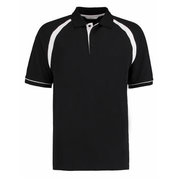 Kustom Kit Classic Fit Oak Hill Polo Black/White