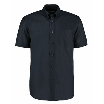 Kustom Kit Classic Fit Short Sleeve Workwear Oxford Shirt French Navy