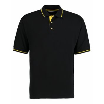 Kustom Kit Classic Fit St.Mellion Polo Black/Yellow
