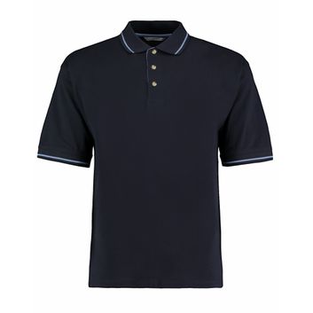 Kustom Kit Classic Fit St.Mellion Polo Navy/Light Blue