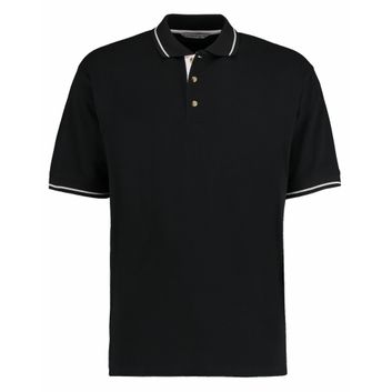 Kustom Kit Classic Fit St.Mellion Polo Black/White