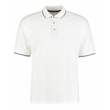 Kustom Kit Classic Fit St.Mellion Polo White/Navy