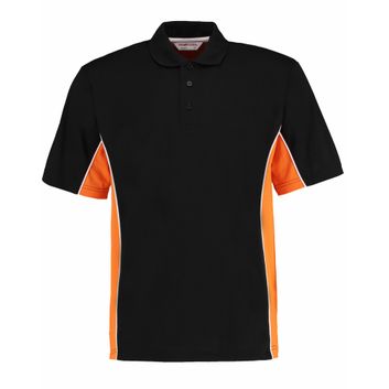 Gamegear Classic Fit Track Polo Black/Orange/White