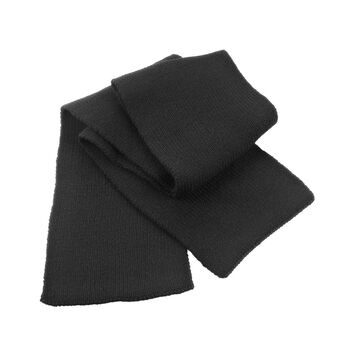 Result Winter Essentials Classic Heavy Knit Scarf Black