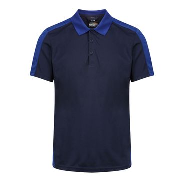 Regatta Contrast Quick Wicking Polo Shirt Navy/ New Royal