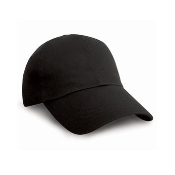 Result Headwear Cotton Drill Pro-Style Cap Black