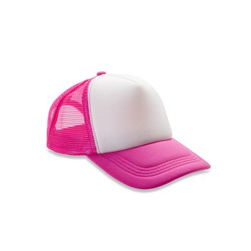 Result Headwear Detroit 1/2 Mesh Truckers Cap Super Pink/ White