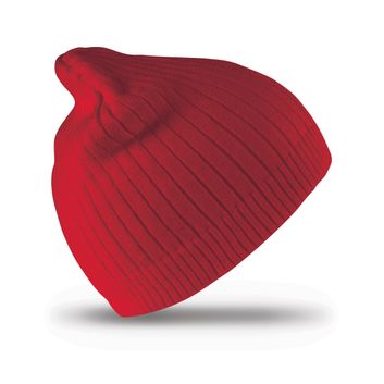 Result Winter Essentials Double Knit Cotton Beanie Hat Red