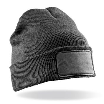 Result Winter Essentials Double Knit Printers Beanie Grey
