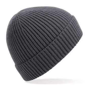 Beechfield  Engineered Knit Ribbed Beanie Graphite
