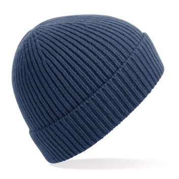 Beechfield  Engineered Knit Ribbed Beanie Steel Blue
