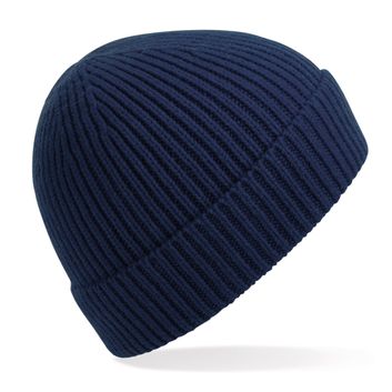 Beechfield  Engineered Knit Ribbed Beanie Oxford Navy