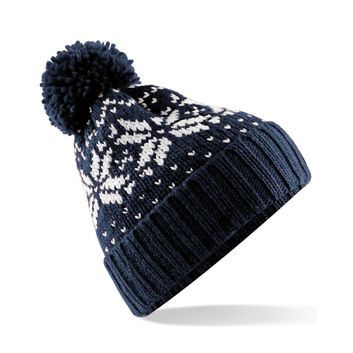 Beechfield  Fair Isle Snowstar® Beanie French Navy/White