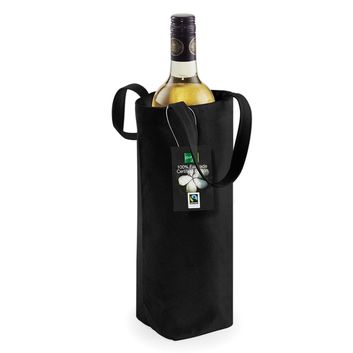Westford Mill Fairtrade Cotton Bottle Bag Black