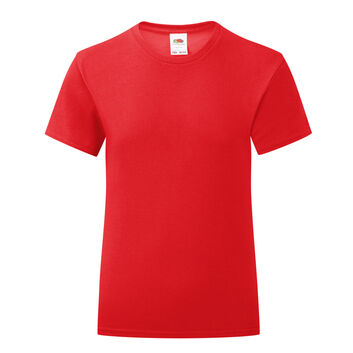 Fruit Of The Loom Girl's Iconic 150 Tee Red