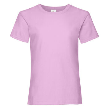 Fruit Of The Loom Girl's Valueweight T-Shirt Light Pink