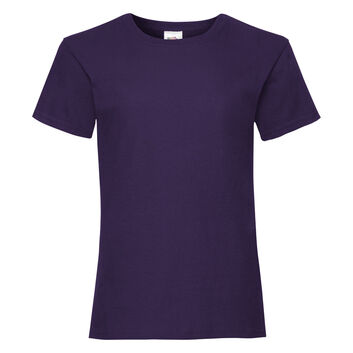 Fruit Of The Loom Girl's Valueweight T-Shirt Purple
