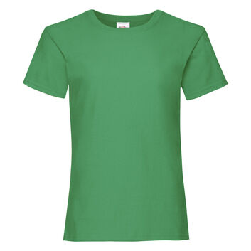 Fruit Of The Loom Girl's Valueweight T-Shirt Kelly Green