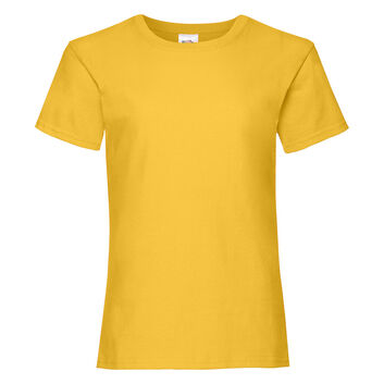 Fruit Of The Loom Girl's Valueweight T-Shirt Sunflower