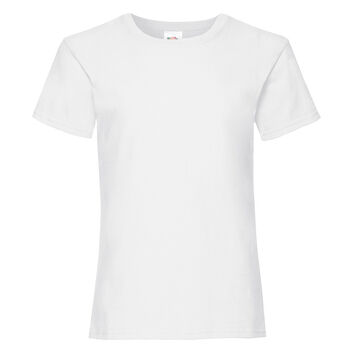 Fruit Of The Loom Girl's Valueweight T-Shirt White