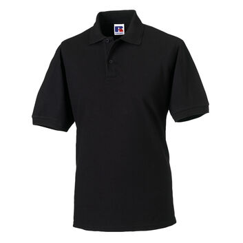 Russell Hardwearing Polycotton Polo Shirt Black
